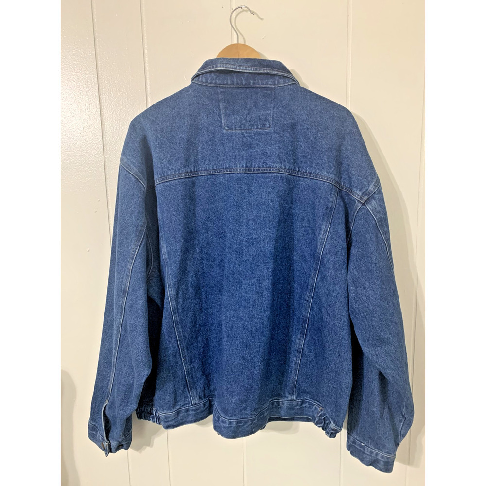 Duke Haband Blue Denim Chore jacket XXL Big Pockets Snap Buttons Work Utility - Picture 2 of 12